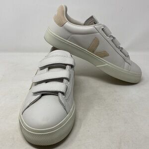 Veja Recife White Leather Sable Chromefree Sneakers